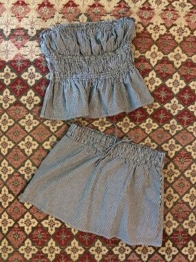 Nordstrom Petal & Pup Two Piece Gingham Summer Set sz M